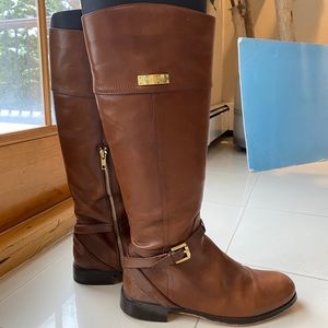 Brown Leather Coach Boots